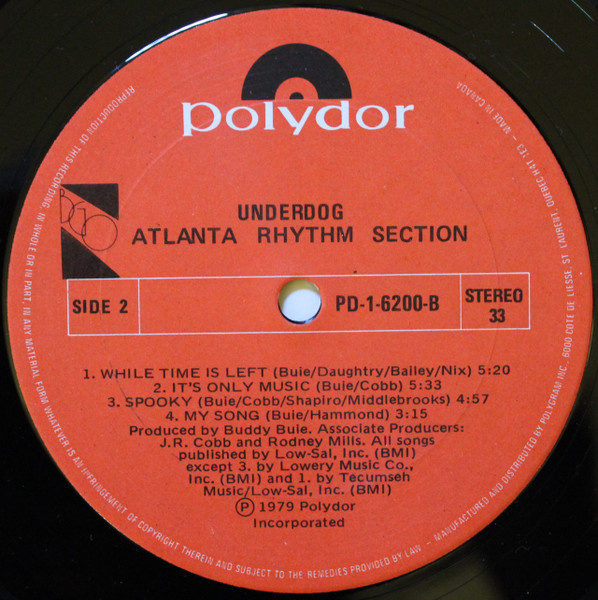 Atlanta Rhythm Section - Underdog | Polydor (PD-1-6200) - 4