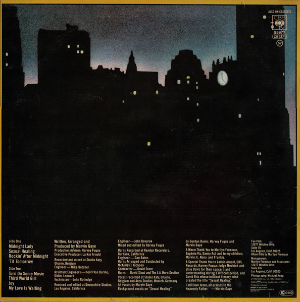 Marvin Gaye - Midnight Love | CBS (CBS 85977) - 2