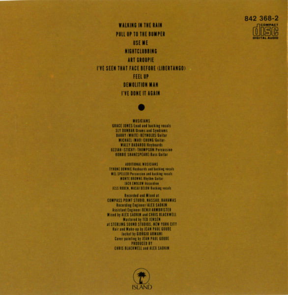 Grace Jones - Nightclubbing | Island Records (842 368-2) - 2 Grace Jones - Nightclubbing | Island Records (842 368-2) - 2