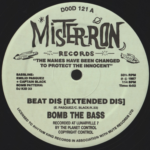 Bomb The Bass - Beat Dis | Mister-Ron Records (DOOD 121) - 3