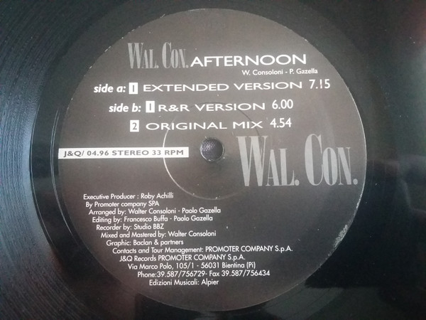 Wal.Con. - Afternoon | J & Q Records (J & Q 04.96) - main Wal.Con. - Afternoon | J & Q Records (J & Q 04.96) - main
