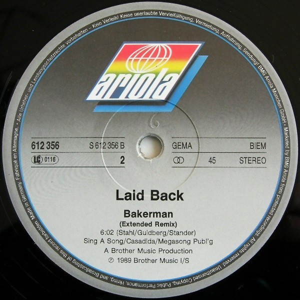 Laid Back - Bakerman | Ariola (612 356) - 3