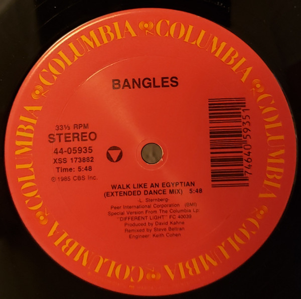 Bangles - Walk Like An Egyptian | Columbia (44-05935) - 3