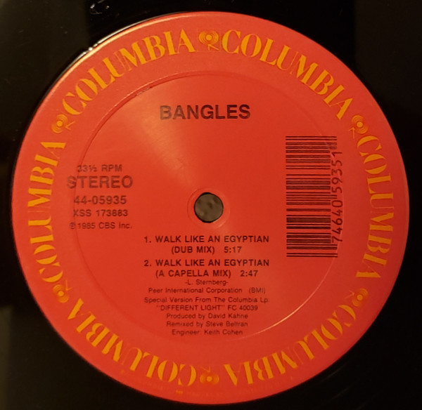 Bangles - Walk Like An Egyptian | Columbia (44-05935) - 4