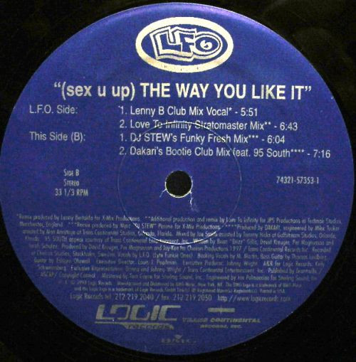 Lyte Funkie Ones - (Sex U Up) The Way You Like It | BMG (74321 57353 1) - 2