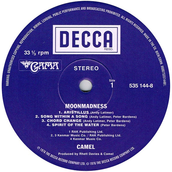 Camel - Moonmadness | Decca (535144-8) - 4 Camel - Moonmadness | Decca (535144-8) - 4