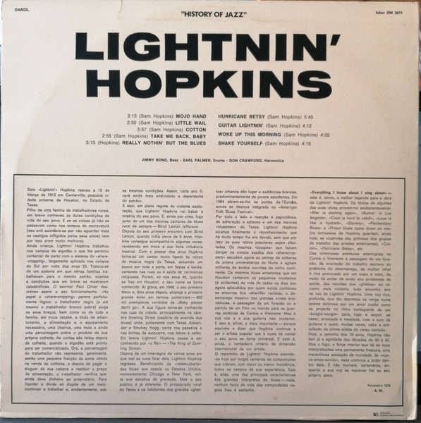 Lightnin' Hopkins - The Blues | Dargil (SM 3071) - 2 Lightnin' Hopkins - The Blues | Dargil (SM 3071) - 2
