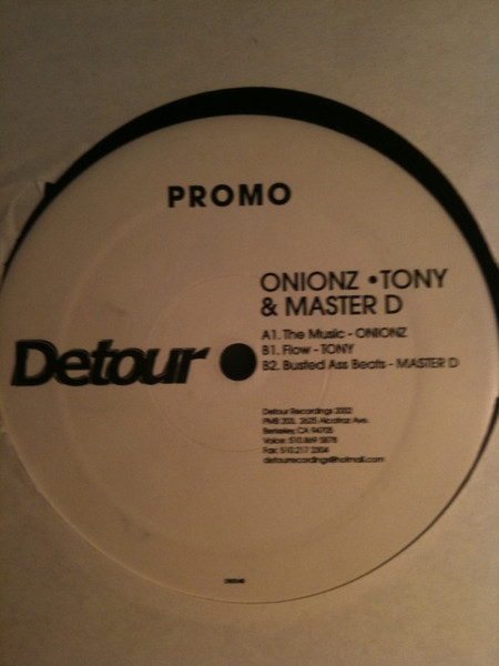 Onionz , Tony Hewitt & Master D - The Music | Detour Recordings (DR004)