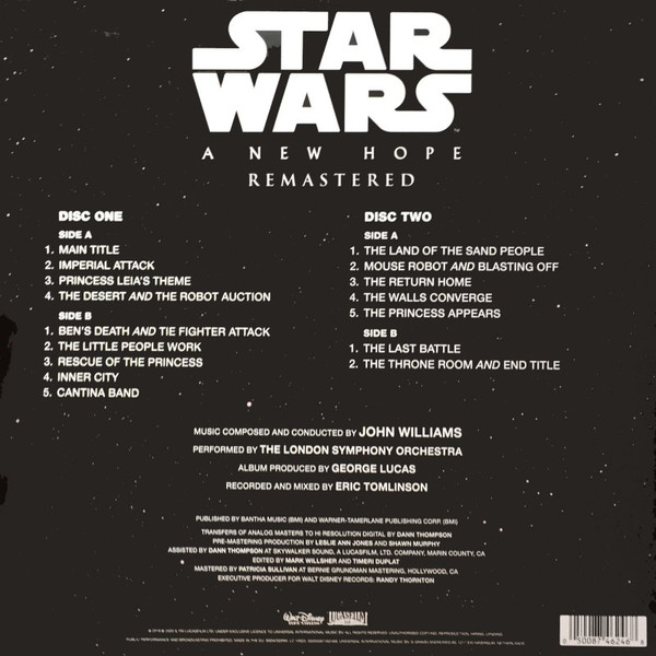 John Williams , London Symphony Orchestra - Star Wars: A New Hope (Original Motion Picture Soundtrack) (Remastered) | Walt Disney Records (00050097462468) - 4 John Williams , London Symphony Orchestra - Star Wars: A New Hope (Original Motion Picture Soundtrack) (Remastered) | Walt Disney Records (00050097462468) - 4