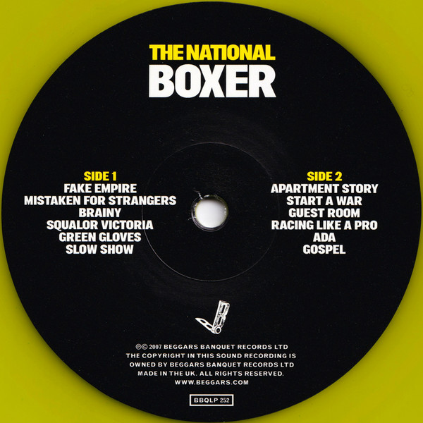 The National - Boxer LP - YELLOW | Beggars Banquet (BBQLP 252) - 2 The National - Boxer LP - YELLOW | Beggars Banquet (BBQLP 252) - 2