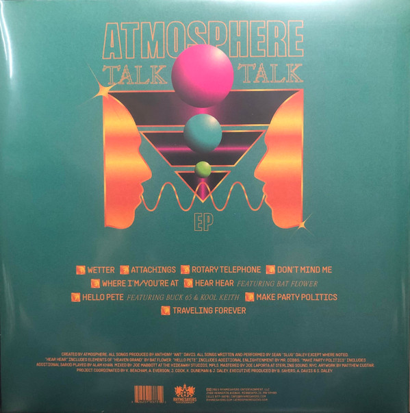 Atmosphere - Talk Talk EP | Rhymesayers Entertainment (RSE0373-1) - 2 Atmosphere - Talk Talk EP | Rhymesayers Entertainment (RSE0373-1) - 2
