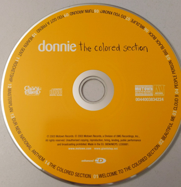 Donnie - The Colored Section | Motown (0044003834224) - 3 Donnie - The Colored Section | Motown (0044003834224) - 3