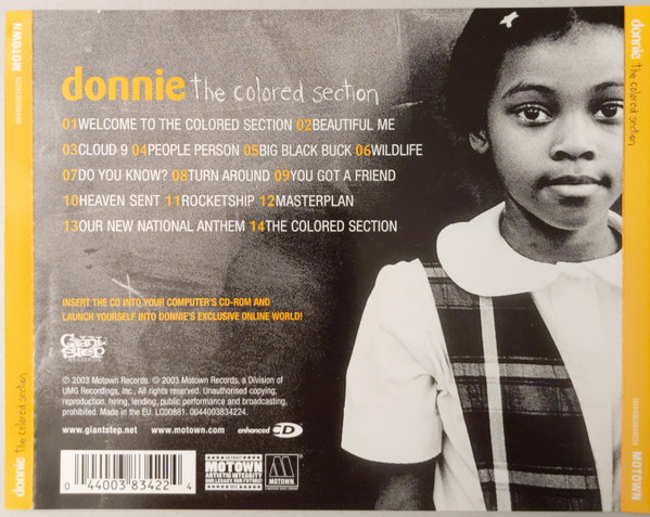 Donnie - The Colored Section | Motown (0044003834224) - 2 Donnie - The Colored Section | Motown (0044003834224) - 2