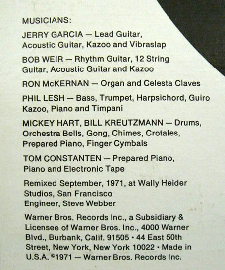 The Grateful Dead - Anthem Of The Sun | Warner Bros. Records (WS 1749) - 3 The Grateful Dead - Anthem Of The Sun | Warner Bros. Records (WS 1749) - 3