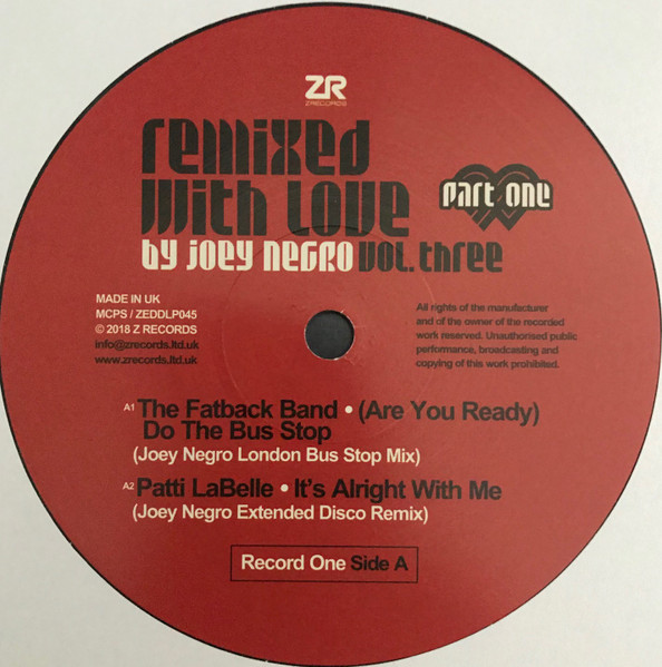 Joey Negro - Remixed With Love By Joey Negro (Vol. Three) (Part One) | Z Records (ZEDDLP045) - 3 Joey Negro - Remixed With Love By Joey Negro (Vol. Three) (Part One) | Z Records (ZEDDLP045) - 3