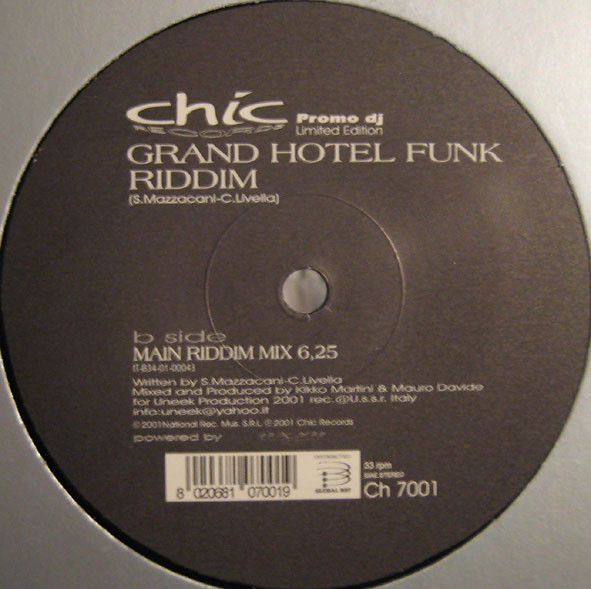 Grand Hotel Funk - Riddim | Chic Records (Ch 7001) - main
