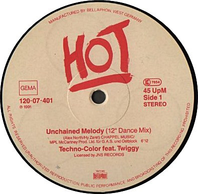 Techno-Color Featuring Twiggy B - Unchained Melody | Bellaphon (120·07·401) - 3