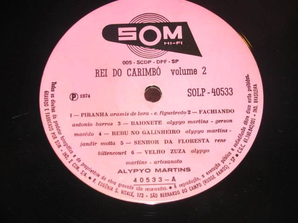 Alipio Martins - O Rei Do Carimbó Volume 2 | som (SOLP - 40533) - 4