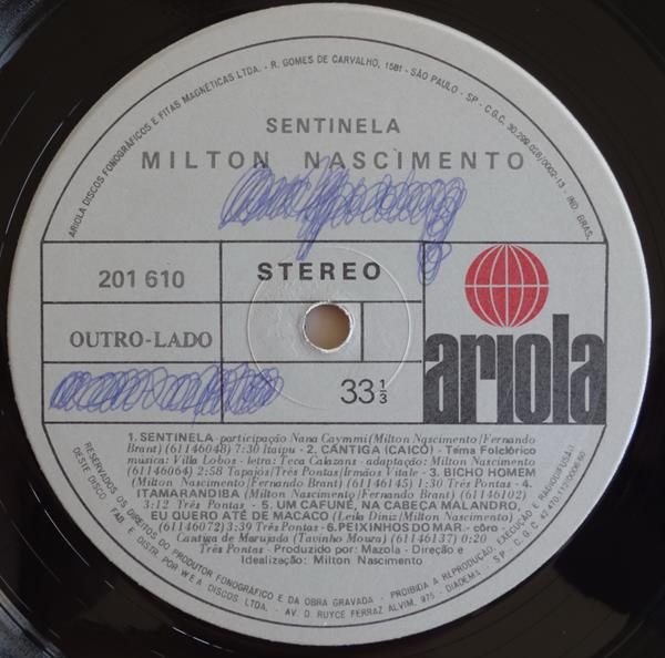 Milton Nascimento - Sentinela | Ariola (201 610) - 4 Milton Nascimento - Sentinela | Ariola (201 610) - 4