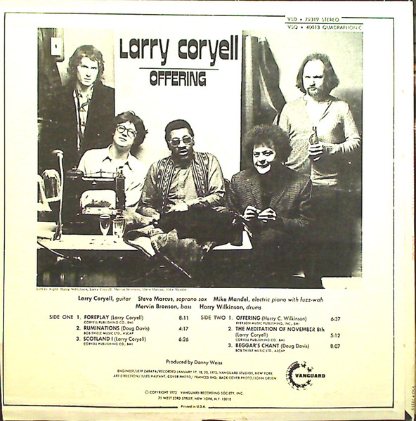 Larry Coryell - Offering | Vanguard (VSD 79319) - 2