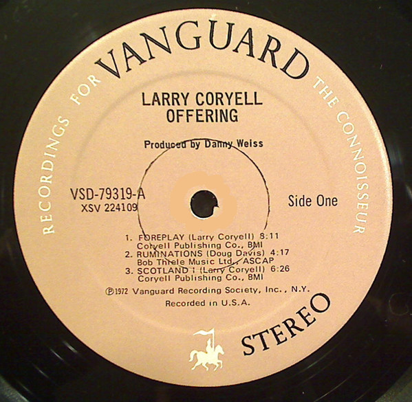 Larry Coryell - Offering | Vanguard (VSD 79319) - 3