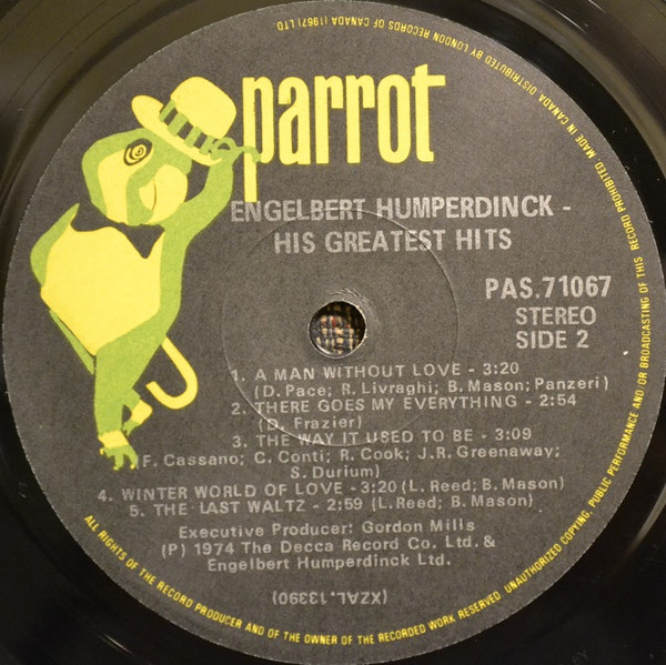 Engelbert Humperdinck - His Greatest Hits | Parrot (PAS 71067) - 4