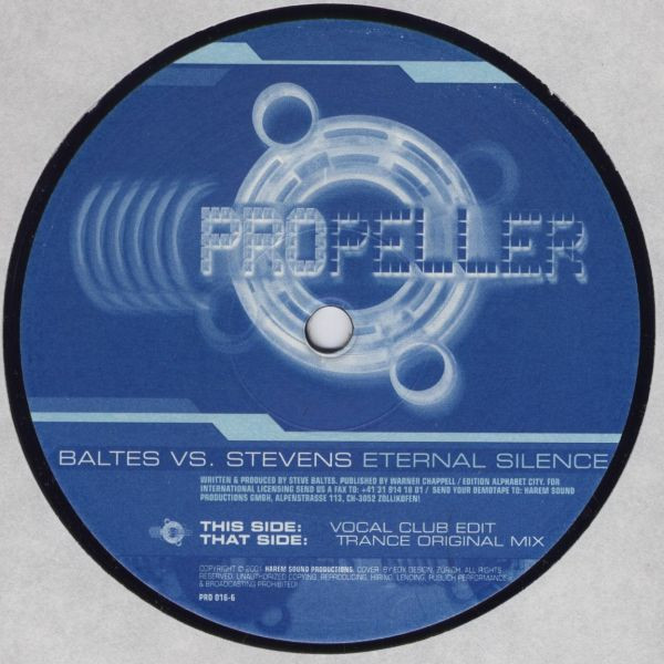 Baltes vs. Stevens - Eternal Silence | Propeller Records (PRO 016-6) - main