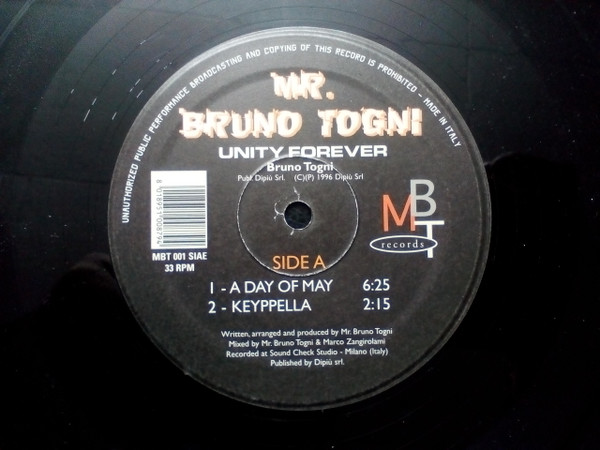 Mr. Bruno Togni - Unity Forever | MBT Records (MBT 001) - 2 Mr. Bruno Togni - Unity Forever | MBT Records (MBT 001) - 2
