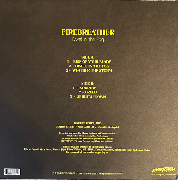 Firebreather - Dwell In The Fog [Vinyl] | RidingEasy Records (EZRDR-135) - 2