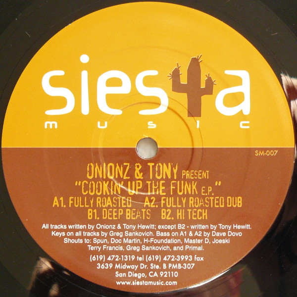 Onionz & Tony - Cookin' Up The Funk E.P. | Siesta Music (SM-007)