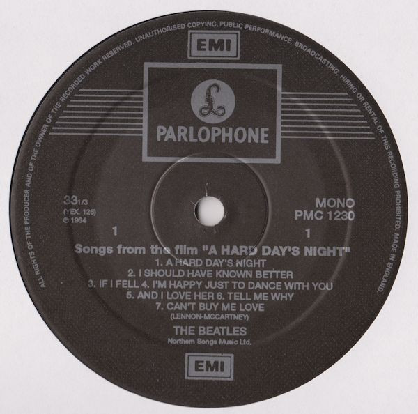 The Beatles - A Hard Day's Night | Parlophone (PMC 1230) - 3 The Beatles - A Hard Day's Night | Parlophone (PMC 1230) - 3