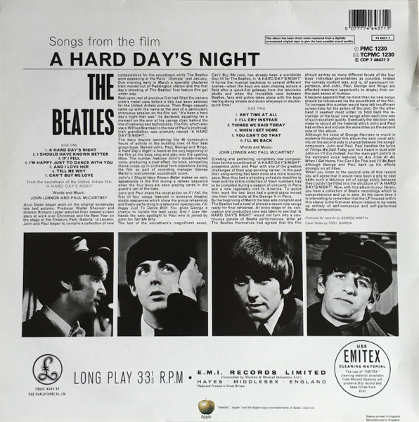 The Beatles - A Hard Day's Night | Parlophone (PMC 1230) - 2 The Beatles - A Hard Day's Night | Parlophone (PMC 1230) - 2