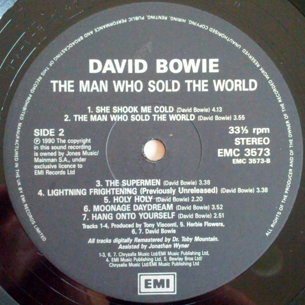 David Bowie - The Man Who Sold The World | EMI (EMC 3573) - 3