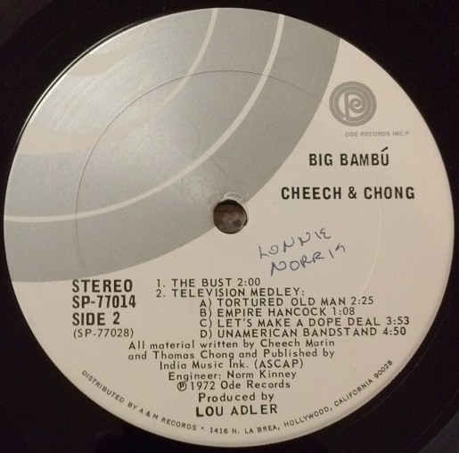 Cheech & Chong - Big Bambú | Ode Records (SP 77014) - 4