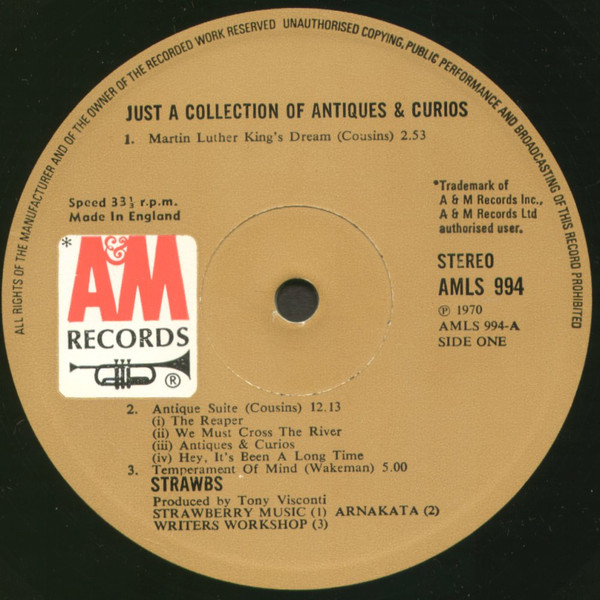 Strawbs - Just A Collection Of Antiques And Curios (Live At The Queen Elizabeth Hall) | A&M Records (AMLS 994) - 4 Strawbs - Just A Collection Of Antiques And Curios (Live At The Queen Elizabeth Hall) | A&M Records (AMLS 994) - 4