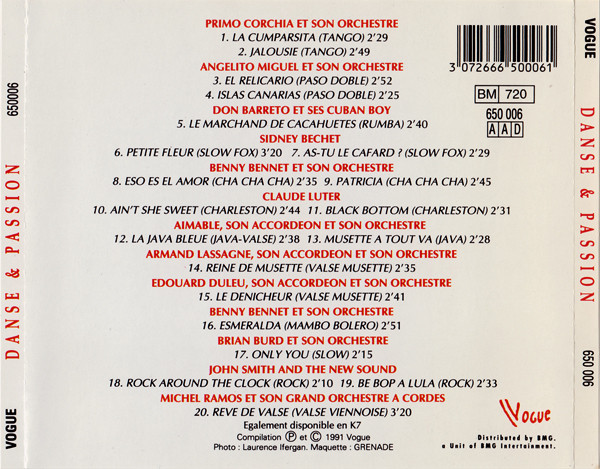 Various - Danse & Passion | Vogue (650 006) - 3
