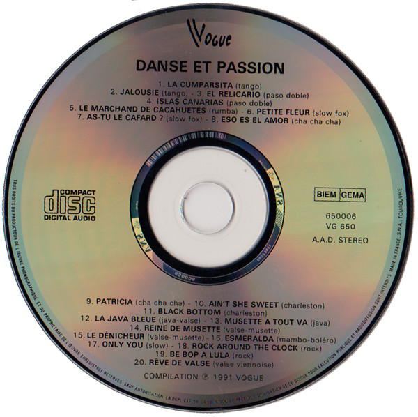 Various - Danse & Passion | Vogue (650 006) - 4