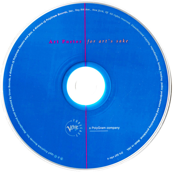 Art Porter - For Art's Sake | Verve Forecast (314 557 060-2) - 2