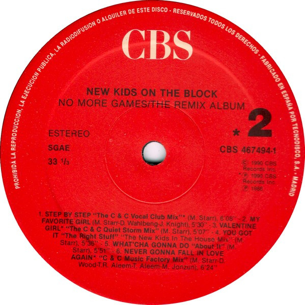 New Kids On The Block - No More Games (The Remix Album) | CBS (467494 1) - 3