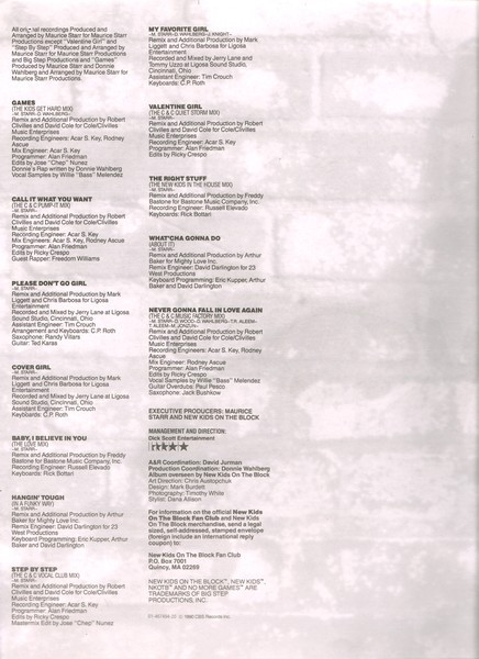 New Kids On The Block - No More Games (The Remix Album) | CBS (467494 1) - 4