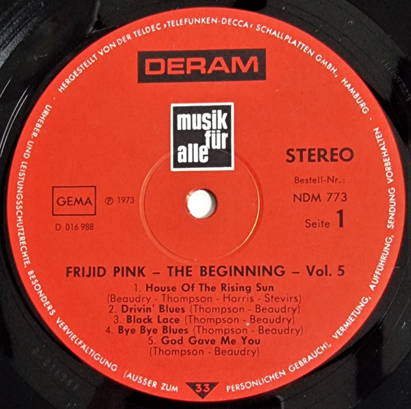 Frijid Pink - The Beginning Vol. 5 | Deram (NDM 773) - 3 Frijid Pink - The Beginning Vol. 5 | Deram (NDM 773) - 3