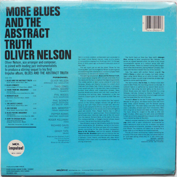 Oliver Nelson - More Blues And The Abstract Truth | MCA Impulse! (MCA-29052) - 2