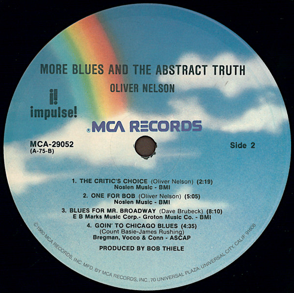 Oliver Nelson - More Blues And The Abstract Truth | MCA Impulse! (MCA-29052) - 4