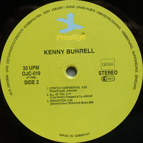Kenny Burrell - Kenny Burrell | Original Jazz Classics (OJC-019) - 3