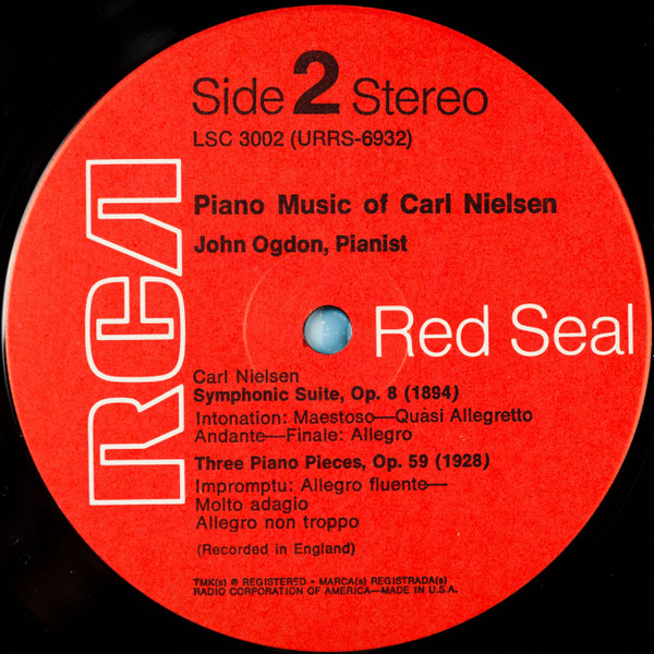 Carl Nielsen , John Ogdon - Piano Music Of Carl Nielsen | RCA Red Seal (LSC-3002) - 4 Carl Nielsen , John Ogdon - Piano Music Of Carl Nielsen | RCA Red Seal (LSC-3002) - 4