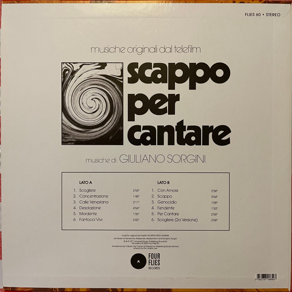 Giuliano Sorgini - Scappo Per Cantare | Four Flies Records (FLIES 60) - 2