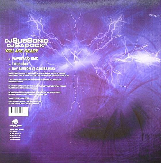 DJ SubSonic & DJ Sadock - You Are Ready | Turning Wheel Records (WHR-016) - 2 DJ SubSonic & DJ Sadock - You Are Ready | Turning Wheel Records (WHR-016) - 2