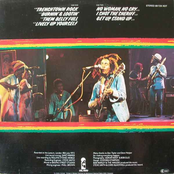Bob Marley & The Wailers - Live! | Island Records (89 729 XOT) - 2 Bob Marley & The Wailers - Live! | Island Records (89 729 XOT) - 2