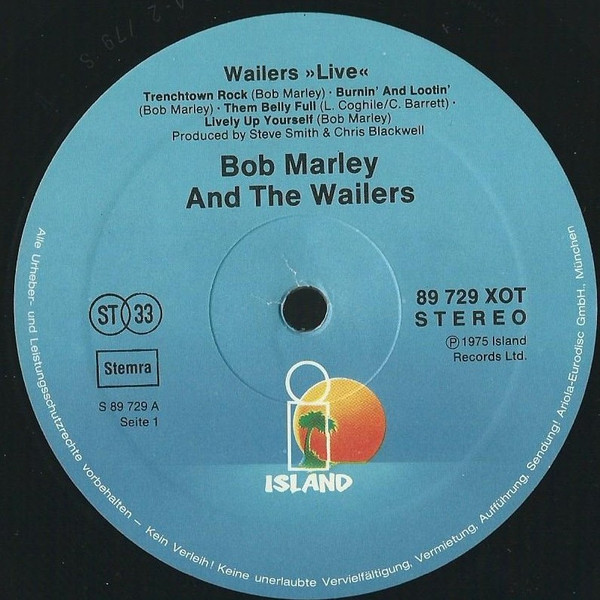 Bob Marley & The Wailers - Live! | Island Records (89 729 XOT) - 3 Bob Marley & The Wailers - Live! | Island Records (89 729 XOT) - 3