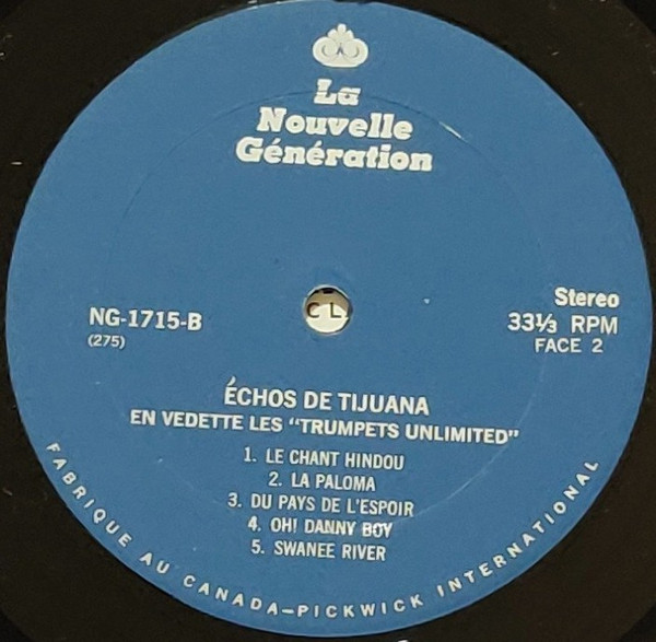 La Nouvelle Génération - Echoes De Tijuana | Keel Record Mfg. Of Canada Limited (NG-1715) - 4 La Nouvelle Génération - Echoes De Tijuana | Keel Record Mfg. Of Canada Limited (NG-1715) - 4